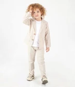 Ceketli Tişörtlü Erkek Çocuk Keten Damatlık Takım M00714 thumbnail 1