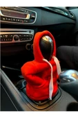 Vites Kılıfı Kapşonlu Sweatshirt Geçirmeli Vites Topuzu Kılıfı KIRMIZI - 1