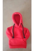 Vites Kılıfı Kapşonlu Sweatshirt Geçirmeli Vites Topuzu Kılıfı KIRMIZI - 3