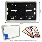 Kare Plakalık Motosiklet Uyumlu Krom Plastik 26x17cm - 4