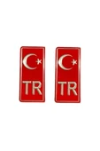 Tr Plaka Krom Sticker 2'li - Türkiye Plaka Krom Stıcker - Türkiye Plakalık Krom - 1