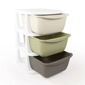 7130 3 Katlı 3 Çekmeceli Saklama Ünitesi -Dolu Oyuncak - 2