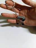 R Harfi Plastik Krom Kaplama Anahtarlık- Harf Çanta Süsü thumbnail 2