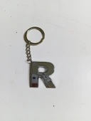 R Harfi Plastik Krom Kaplama Anahtarlık- Harf Çanta Süsü thumbnail 3