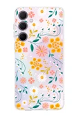 PrintiFy  Samsung Galaxy A56 ile Uyumlu Kamera Korumalı Çiçek Tasarımlı Şeffaf Kılıf thumbnail 1