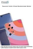 PrintiFy  Samsung Galaxy A36 ile Uyumlu Kamera Korumalı Renk Cümbüşü F Tasarımlı Şeffaf Kılıf - 3