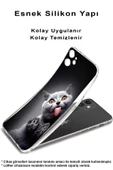 PrintiFy  Honor 8A ile Uyumlu Kedi 2 Kamera Korumalı Şeffaf Kılıf - 3