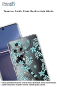 PrintiFy  Samsung Galaxy A56 ile Uyumlu Kamera Korumalı Floral Su Yeşili Tasarımlı Şeffaf Kılıf thumbnail 3