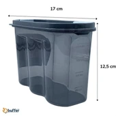 2 Kapaklı Ölçekli Erzak Saklama Kabı - 1,2 Litre - SA930 - 7
