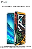 PrintiFy  Samsung Galaxy A56 ile Uyumlu Kamera Korumalı Soyut Grafiti Tasarımlı Şeffaf Silikon Kılıf thumbnail 4