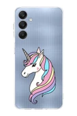 PrintiFy  Samsung Galaxy A26 ile Uyumlu Kamera Korumalı Unicorn Tasarımlı Şeffaf Silikon Kılıf thumbnail 1