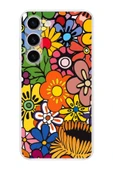 PrintiFy  Galaxy S24 FE ile Uyumlu 1mm Slim Fit Retro Colors 2 Baskılı Şeffaf  Kılıf thumbnail 1