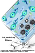 PrintiFy  Galaxy S24 Fe ile Uyumlu Nazar Boncuğu 3  Kamera Korumalı Şeffaf Silikon Kılıf - 2