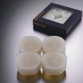 Tealight Kapsül Mum 4x43 Gr Dekoratif Mumu Kandil Hediyelik Fitilli Mumluk Şamdan Krem Renk Kokulu - 6
