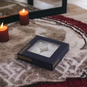 Tealight Kapsül Mum 4x43 Gr Dekoratif Mumu Kandil Hediyelik Fitilli Mumluk Şamdan Krem Renk Kokulu - 7