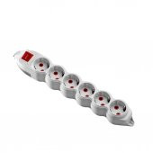 Mono 6 Lı Topraklı Anahtarlı Klemensli Grup Priz - 1