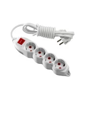 Mono 4 Lü Topraklı Anahtarlı 3 Metre Grup Priz - 1