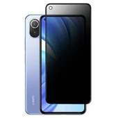 Xiaomi Mi 11 Lite Hayalet Privacy Gizli Cam Ekran Koruyucu Siyah - 1