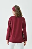 Uzun Kollu Tunik (Bandana Hediyeli) - Bordo - 4