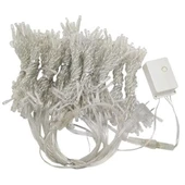 8 Fonksiyonlu 200 Led 10 Saçak Şerit Led 2x2 Perde İp Led  (Gün Işığı) - 6