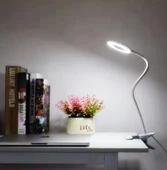 BEYAZ RENK 9 Mod Çok Fonksiyonlu Akrobat Masa Lambası Şiddeti Ayarlanabilir 3 Led Işık Usb Girişli - 3