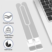 Ayarlanabilir Plastik Dizüstü Destek Tabanı Katlanabilir Taşınabilir Laptop Sehpası Yükselti - 4