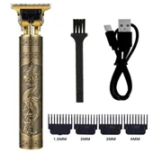 Vintage Görünümlü Güçlü 4 Farklı Başlıklı USB ŞarjlI Manuel Tıraş Makinası - 1