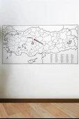 Yazılabilir Türkiye Haritası Manyetik Duvar Stickerı 110 x 56 cm - 4