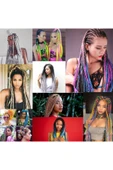 SUZAN PERUK Afrika Örgüsü Ve Rasta İçin Sentetik Ombreli - 1
