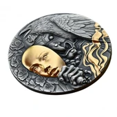 AgaKulche Maskenin Ardındaki Cadı Gümüş Sikke Coin - 4