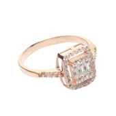 AgaKulche Baget Taşlı Gümüş Takı Seti Rose S32RB 925 thumbnail 4