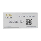 AgaKulche 1000 gr 999.0 Aleks Metal Rafineri Külçe Gümüş - 2