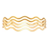 AgaKulche 30 gr 22 Ayar 3'lü Zikzak Altın Bilezik thumbnail 1