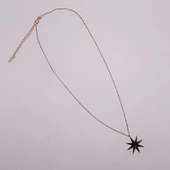 AgaKulche Gümüş Siyah Yıldız Hayalet Kolye - 4