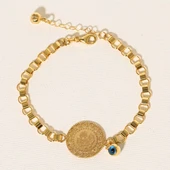 AgaKulche İtalyan Ezme Çeyrek Altın Bileklik - 3