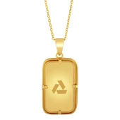 AgaKulche 2.5 gr Kalemli Altın Külçe Kolye - 2