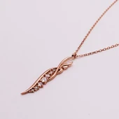 AgaKulche Gümüş Melek Kanadı Hayalet Kolye - 1