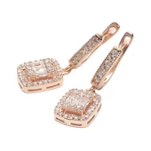 AgaKulche Baget Taşlı Gümüş Takı Seti Rose S32RB 925 thumbnail 3