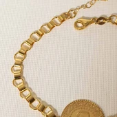 AgaKulche İtalyan Ezme Çeyrek Altın Bileklik - 4