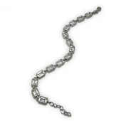 AgaKulche Gümüş Zirkon Taşlı Zümrüt Kesim Bileklik - 3