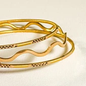 AgaKulche 30 gr 2'li Müjde ve 1 Zikzak 22 Ayar Altın Bilezik - 3