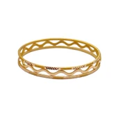 AgaKulche 30 gr 2'li Müjde ve 1 Zikzak 22 Ayar Altın Bilezik - 1