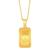 AgaKulche 1 gr Külçe Altın Kolye thumbnail 1