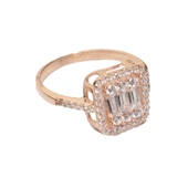 AgaKulche Baget Taşlı Gümüş Takı Seti Rose S30RB 925 thumbnail 4