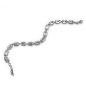 AgaKulche Gümüş Zirkon Taşlı Zümrüt Kesim Bileklik - 1