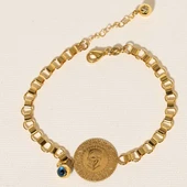 AgaKulche İtalyan Ezme Çeyrek Altın Bileklik - 1