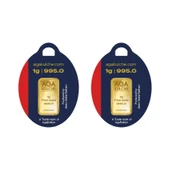 AgaKulche 1 gr 995 24 Ayar Külçe Altın 2 Adet - 1