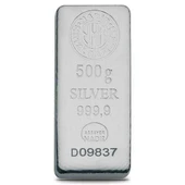 AgaKulche Nadir 500 gr 999.9 24 Ayar Sertifikalı Külçe Gümüş - 1