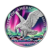 AgaKulche Yürüyen Özgürlük Kuzey Işıkları Gümüş Sikke Coin - 2