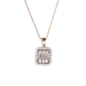 AgaKulche Baget Taşlı Gümüş Takı Seti Elmas Montür S30EB 925 thumbnail 2